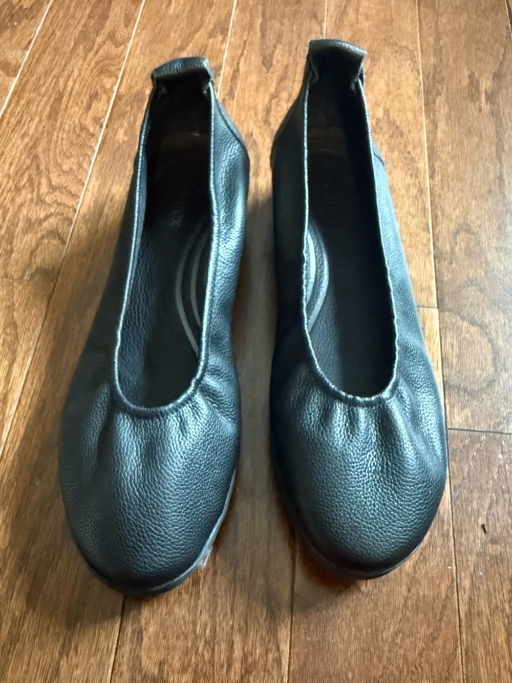 Aetrex Black Leather Brianna Ballet Flats EU 38 US 7.5–8